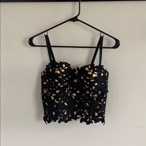 Cropped Lace Corset Top